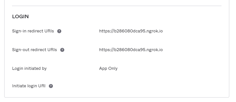 Sign-in redirect url's for MFA setup using Ngrok and Okta